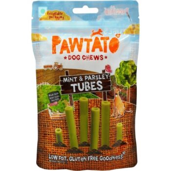 Pawtato Mint & Parsley Tubes Vegan Dog Treats (90g)