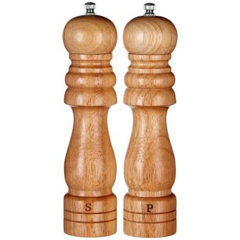 Premier Housewares Pepper Mills Grinders Pepper Grinder Mill Pepper Grinder Refillable Wooden Black Pepper Mill