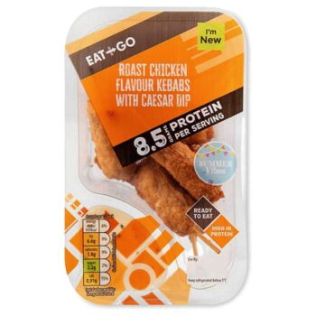 Protein Roast Chicken Flavour Kebabs with Caesar Dip
