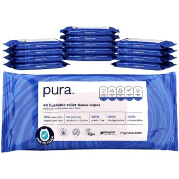 Pura Flushable Toilet Tissue Wipes Multipack