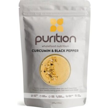 Purition Curcumin & Black Pepper Wholefood Nutrition Powder (500g)