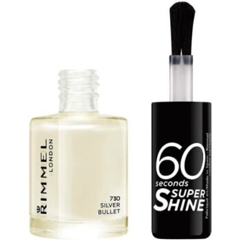 Rimmel London 60 Seconds Super Shine Nail Polish Silver Bullet (8ml)