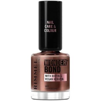 Rimmel Wonder'Bond Care + Colour Nail Polish 007 Cappuccino (12ml)