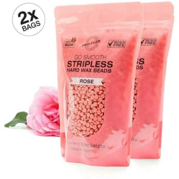 RIO Go Smooth Stripless Hard Wax Beads Rose 2 Bags (500g)