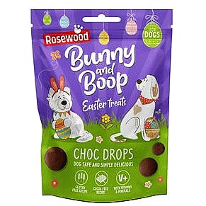 Rosewood Easter Bunny & Boop for Dogs Choc Drops Treats (200g)