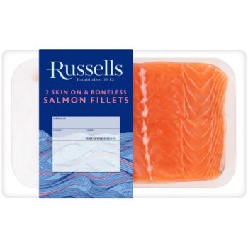 Russell's Salmon Fillets Skin On Mid Tail Fillets (240g)