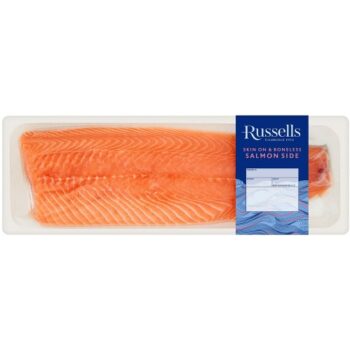 Russell's Salmon Side Skin On & Boneless (850g)