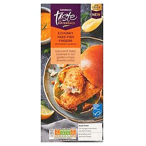 Sainsbury's 8 x Chunky Hake Fish Fingers Taste the Difference (480g)