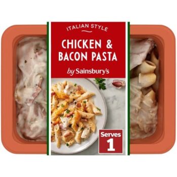 Sainsbury's Chicken & Bacon Pasta Ready Meal For 1 (400g)