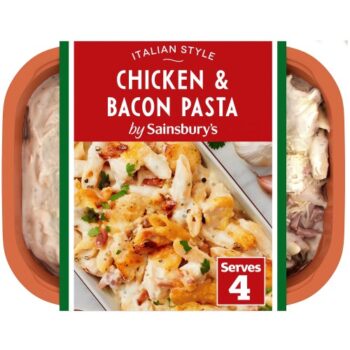 Sainsbury's Chicken & Bacon Pasta Ready Meal For 4 (1.5kg)
