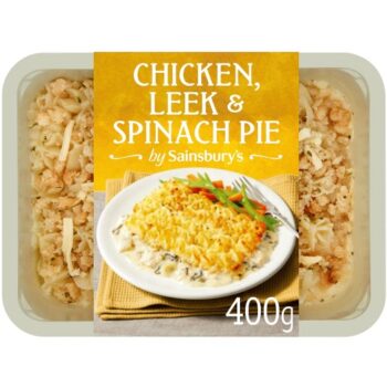 Sainsbury's Chicken Leek & Spinach Pie (400g)