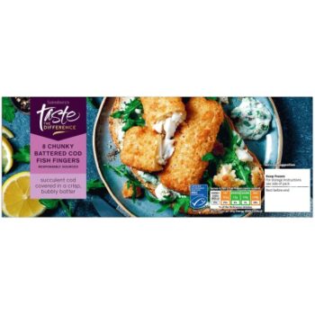 Sainsbury's Chunky Battered Cod Fish Fingers Taste the Difference (8 x 480g)