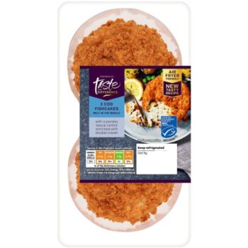 Sainsbury's Fishcakes Melting Middle MSC Cod & Parsley Sauce Fishcakes Taste the Difference (2 x 290g)