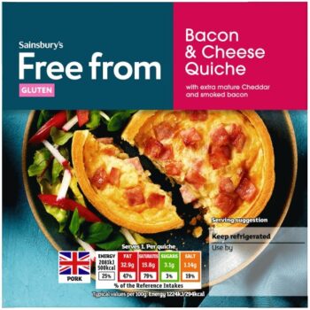Sainsbury's Free From Cheese & Bacon Quiche (170g)