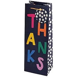 Sainsbury's Home Multi Colour Thanks Bottle Bag