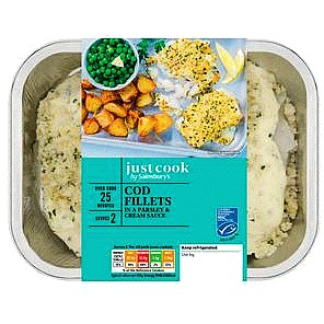 Sainsbury's Parsley & Cream Sauce Cod Fillets (380g)