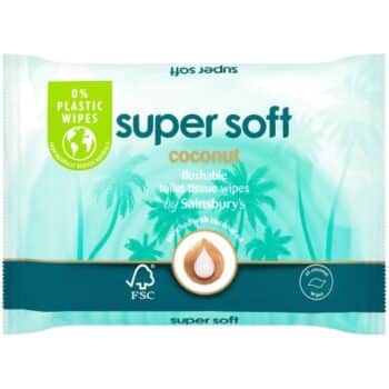 Sainsbury's Super Soft Flushable Moist Toilet Tissue Coconut 40 Wipes