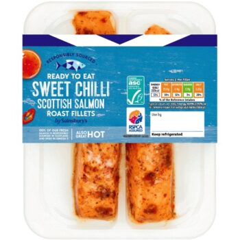Sainsbury's Sweet Chilli ASC Scottish Salmon Portions (Ready to eat) (2 x 180g)
