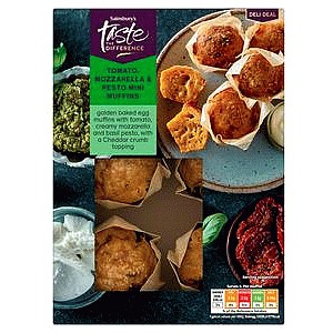 Sainsbury's Tomato Mozzarella & Pesto Mini Muffins Taste the Difference (150g)