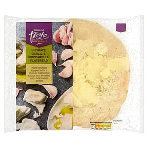 Sainsbury's Ultimate Garlic & Mozzarella Flatbread Taste the Difference (310g)