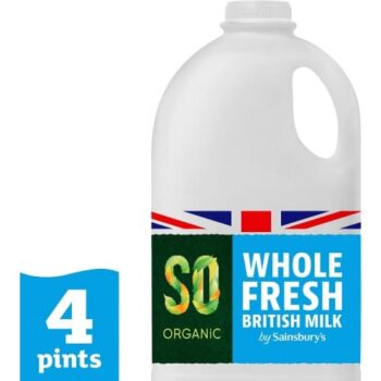 Sainsbury's Whole British Milk SO Organic (2.272 Litre)
