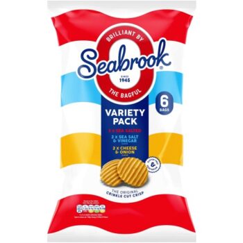 Seabrook Crinkle Cut Variety Multipack Potato Crisps (6 x 25g)