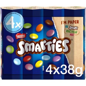Smarties Milk Chocolate Sweets Tube Multipack (4 x 38g)