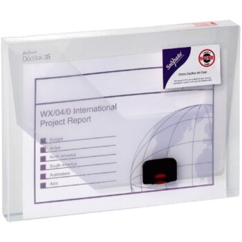 Snopake A4 DocBox Document Wallet Folder Clear