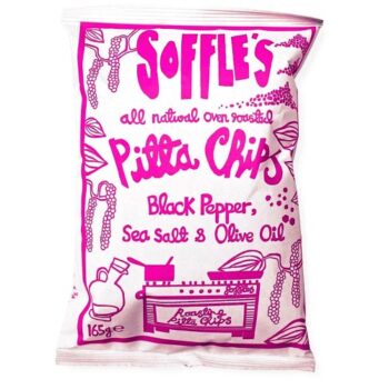 Soffle's Pitta Chips Black Pepper Sea Salt & Olive Oil (165g)