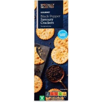 Specially Selected Gourmet Black Pepper Savoury Crackers (185g)