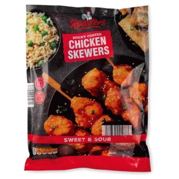 Sweet and Sour Coated Chicken Skewers