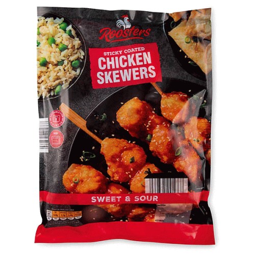 Sweet and Sour Coated Chicken Skewers