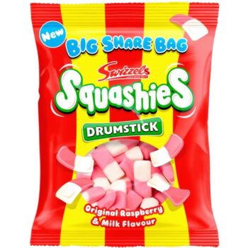 Swizzels Squashies Big Share Bag Original Raspberry & Milk Flavour (330g)