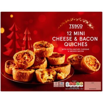 Tesco 12 Bacon & Cheddar Mini Quiches