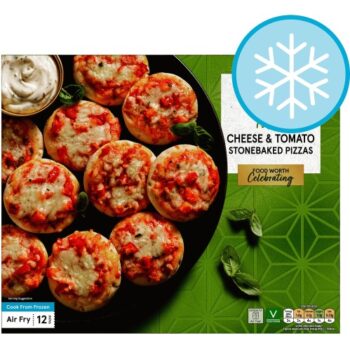 Tesco 12 Mini Cheese & Tomato Pizzas (360g)