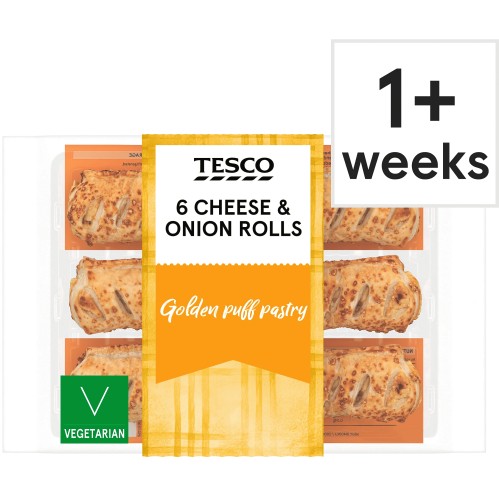 Tesco 6 Cheese & Onion Rolls (360g)