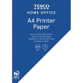 Tesco Basics A4 White Paper 70Gsm 500 Sheets