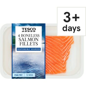Tesco Boneless Salmon Fillets (4 x 520g)