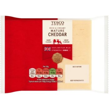 Tesco British Mature Cheddar Cheese (220g)