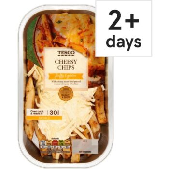Tesco Cheesy Chips with Grated Mozzarella & Cheddar (400g)