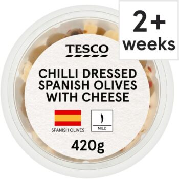 Tesco Chilli Dressed Spanish Olives with Cheese (420g)