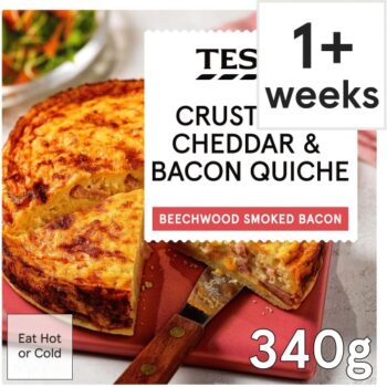 Tesco Crustless Cheddar & Bacon Quiche (340g)