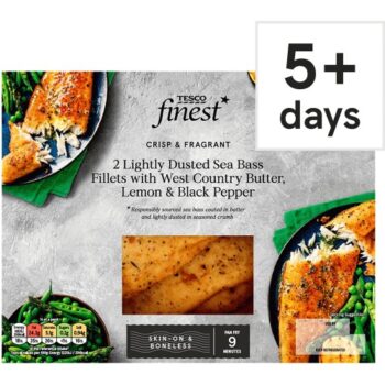Tesco Finest 2 Lightly Dusted Seabass Fillets