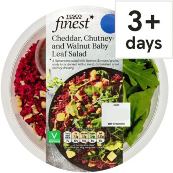 Tesco Finest Cheddar Chutney & Walnut Baby Leaf Salad