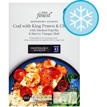 Tesco Finest Cod Prawn & Spanish Chorizo with Smoked Paprika & Sherry Vinegar Butter (350g)