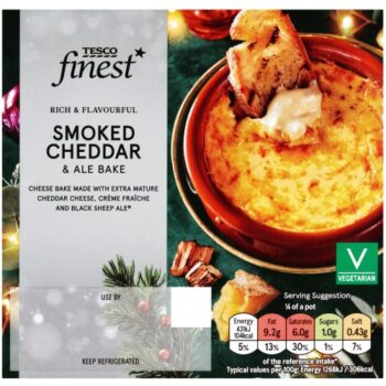 Tesco Finest Hickory Smoked Extra Mature Cheddar Bake With Ale (150g)