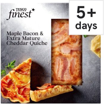 Tesco Finest Maple Bacon & Extra Mature Cheddar Quiche