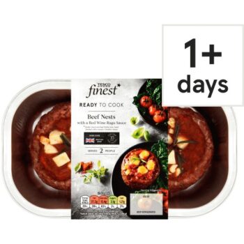 Tesco Finest Ready to Cook Beef Nests with a Red Wine Ragu Sauce