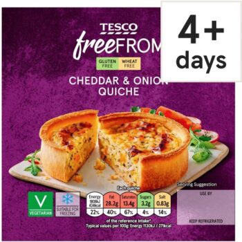 Tesco Free From Cheese & Onion Quiche (160g)