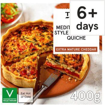 Tesco Mediterranean Style Vegetable Quiche (400g)